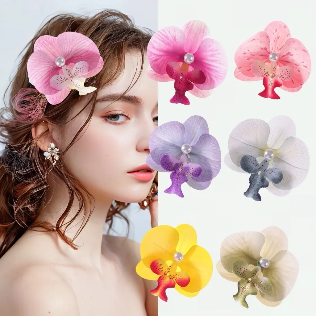 Orchid Hair Clip / Jepit Rambut Bunga Anggrek Aksesoris Wanita