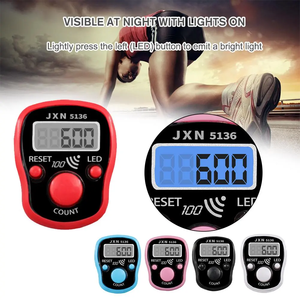Electronic Digital Finger Ring Tally Counter Hand Held Knitting Row Counter Clicker NEW Mini Point Marker Counter LCD Screen
