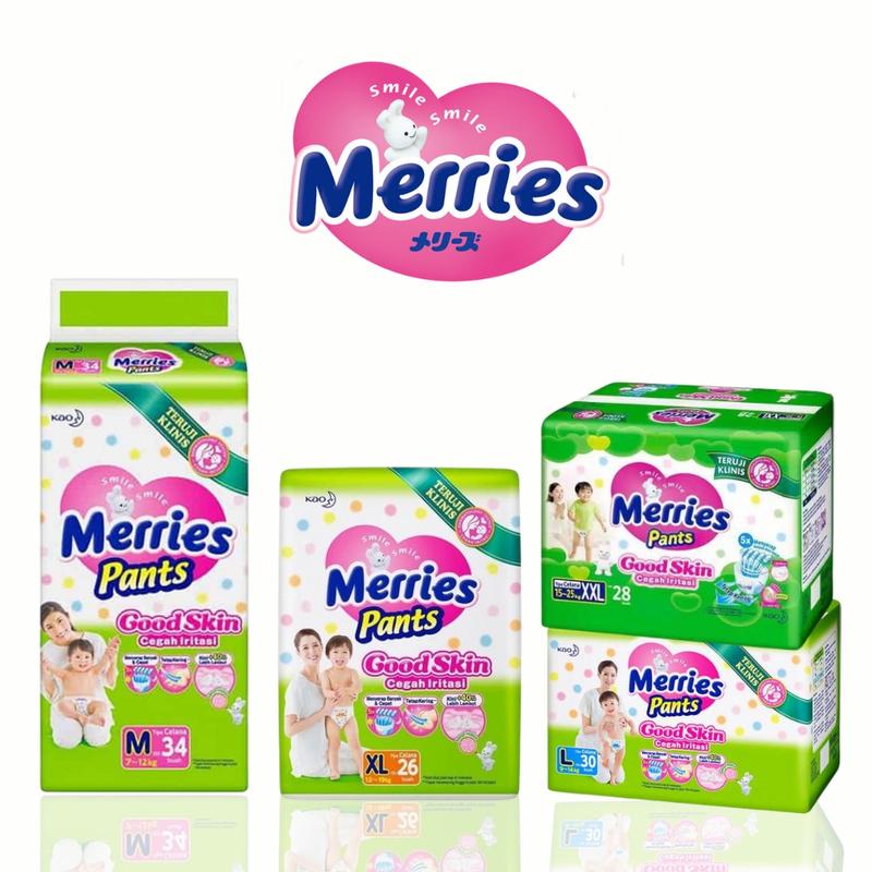 Merries Good Skin S40 / M34 / L30 / XL26 / XXL28 - Popok Bayi 0