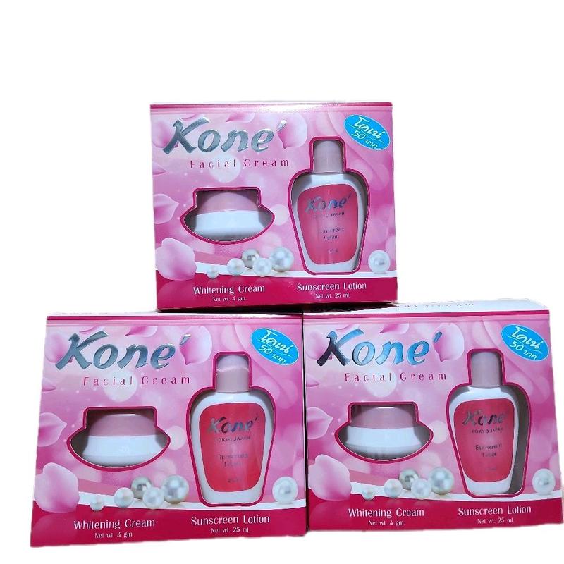  Combo 3 Bộ Kone Gồm Kem và Nước Hoa Hồng Hổ Trợ Làm Đẹp Da Thái Lan - Women Son Môi Cosmetic Mỹ Phẩm Perfume Tẩy Trang Phấn Phủ Mascara Cushion 