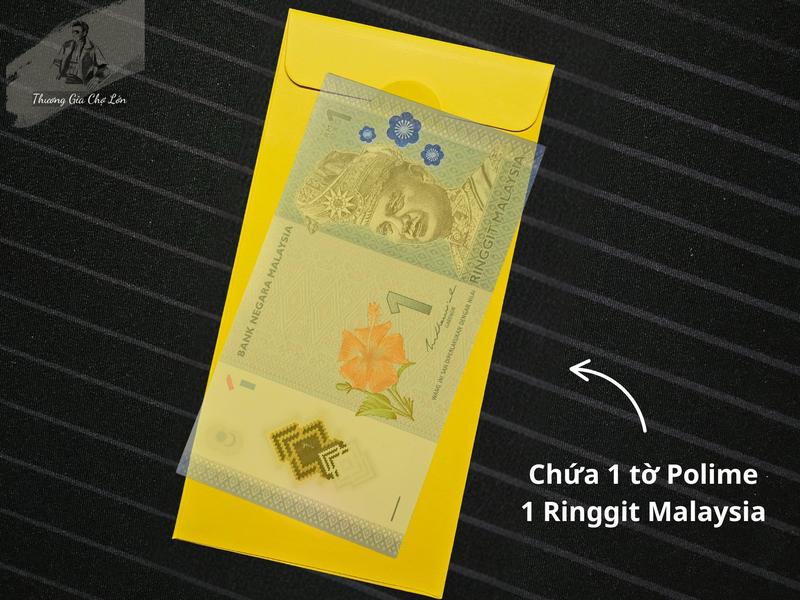 Bao lì xì Phong thủy có tờ.1rin.git.Malaysia chất liệu siêu đẹp dùng sưu tầm, trưng bày