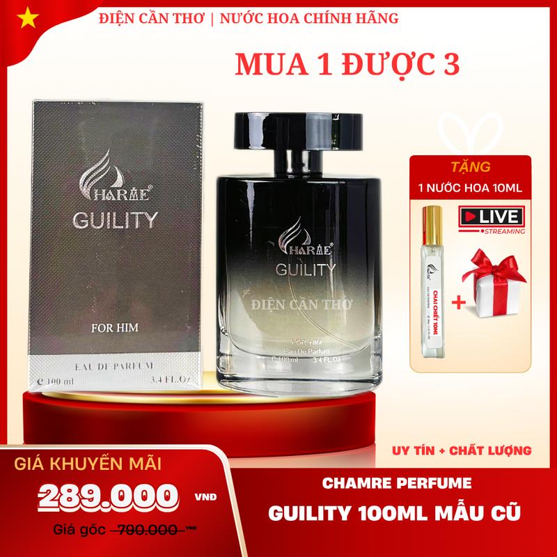 Nước hoa nam charme Guility 100ml Mẫu Cũ Tặng 1 nước hoa 10ml nước hoa CHARME PERFUME chính hãng H R V E