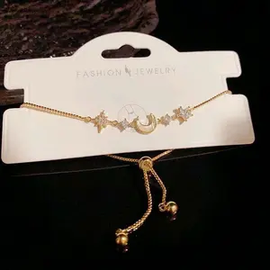 Gelang Serut Bulan Gold Wanita Korean Style GLX061