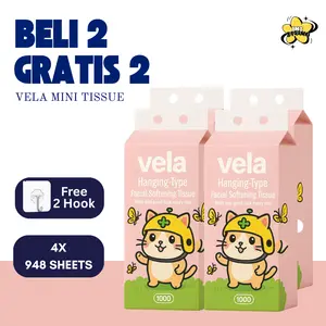 [BELI 2 GRATIS 2] VELA Facial Mini Tissue Gantung 3 Ply 948 Lembar Tebal & Lembut – Tisu Wajah Elegan, Tisu Serbaguna Rumah Tangga, Tisu Mobil, Tisu Dapur, Aman untuk Bayi & Anak, Tisu Murah Promo, Tisu Tebal Best Seller