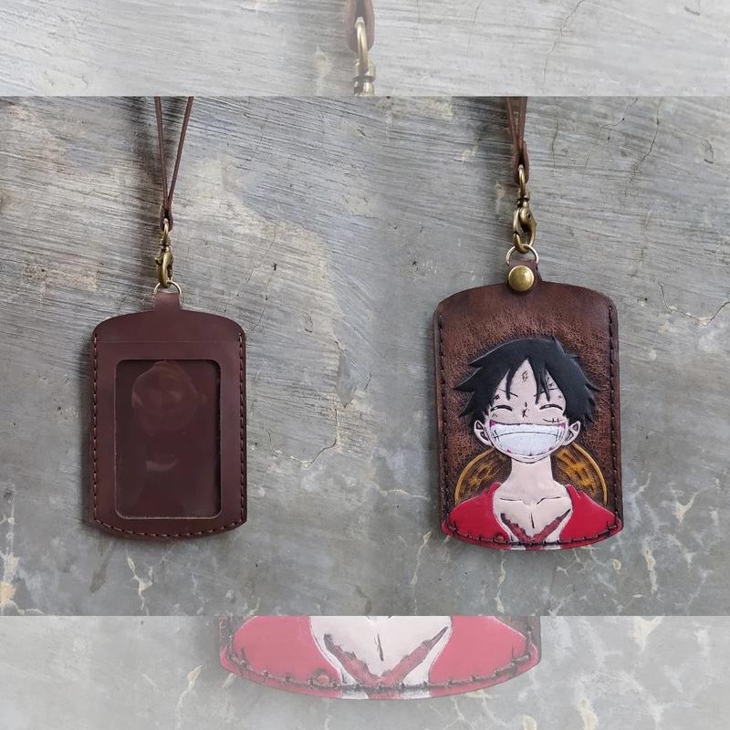 Product Introduction of ID Card Holder Murah Anime One Piece Kulit Asli Ukiran Tangan 1