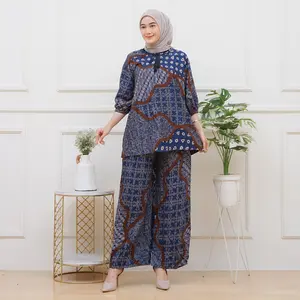 one set Setelan Riana X ERWHIJAB setelan Tense LD 120  Bahan Rayon Premium Busui Atasan celana panjang Adem tebal nyaman