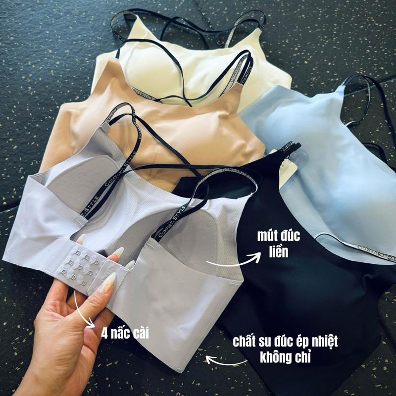 ÁO Bra COMFORT - Áo Tập Thể Thao Nữ Áo Sẵn ĐỆM SU ĐÚC Dày Dặn - Mềm Mát Mịn . Đồ Tập Gym Nữ Chất LYCRA Cao Cấp. Thích Hợp Cho Các Bộ Môn Thể Thao: Picklaball Tập Gym Running Đạp Xe Aerobic Zumba... - BRUN