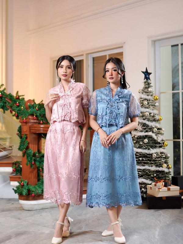 Miss Nomi - Nayala Dress Pesta One Set Mewah Elegan Gaun Pesta Natal Korean Busui Jumbo Dres Big Formal Wanita Kondangan Midi Casual Panjang Simple Pendek Remaja 2