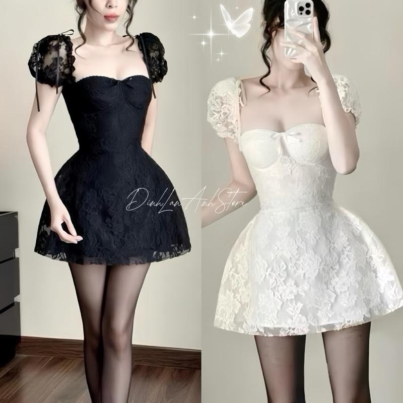 ĐẦM REN A Thiết kế CAO CẤP ĐI TIỆC SANG TRỌNG kèm quần bảo hộ - DinhLanAnhStore