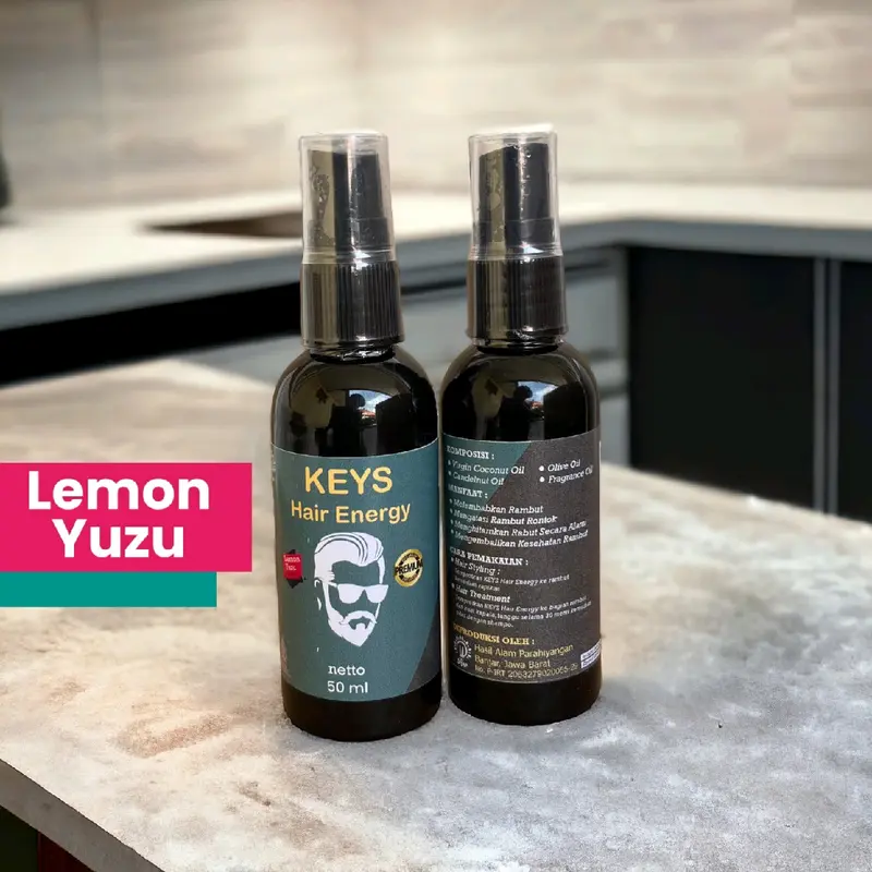 Minyak Rambut Keys Hair Energy / Styling Parfum dan Perawatan Rambut Extract Zaitun, Olive Oil dan Minyak Kemiri 8