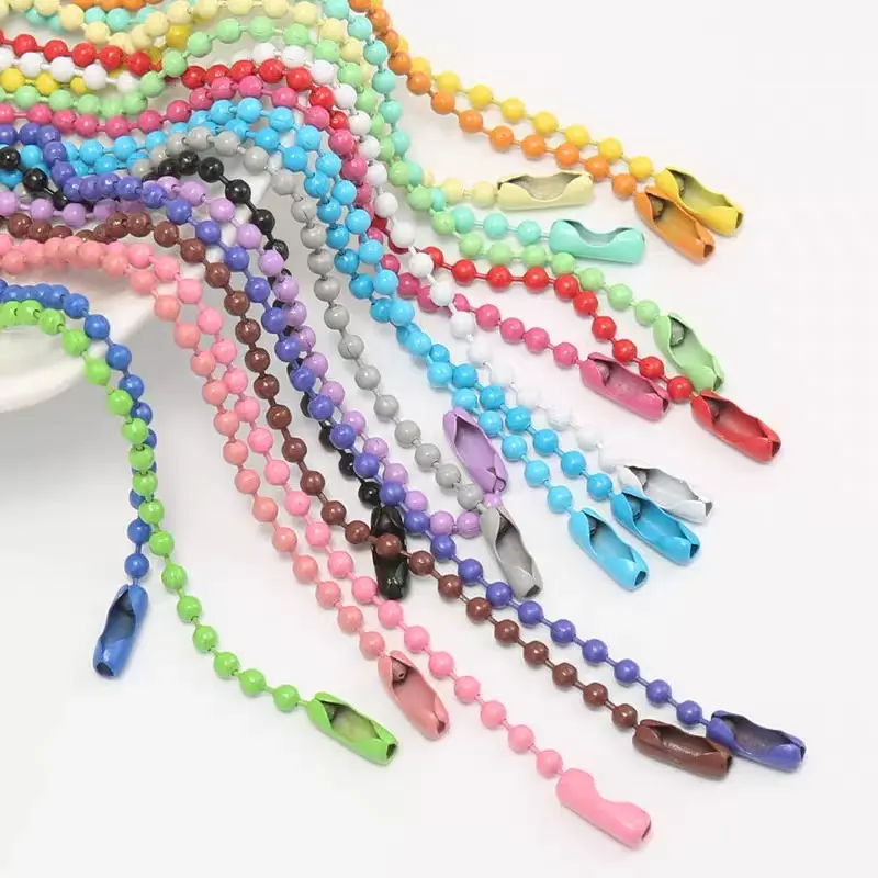[READY] Rantai Biji Lada Warna / DIY Keychain Bahan Gantungan Kunci Ballchain Warna