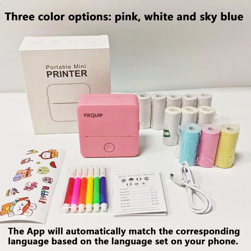 Mini Printer,Thermal Printer Label Maker With 3 Rolls Paper, - TikTok ...