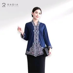 Radia Fashion Kebaya Bordir Motif Bunga Katun Toyobo Baju Panjang Wanita Setelan Kondangan Ibu Menyusui