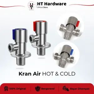 Kran Air Panas atau Dingin - Stainless Steel SUS304 - Kran Wastafel / Shower 1/2 Inch HT Hardware