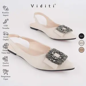 Viditi Popy Sling Back Flat Sepatu Import Wanita | Kerja | Kuliah | Wisuda | Pesta | Kantor