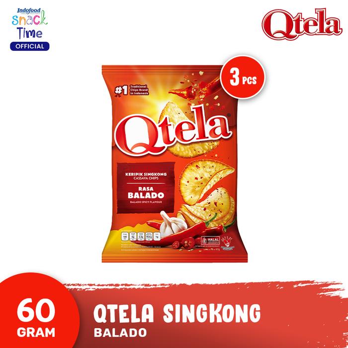 Gambar Qtela Singkong Balado 60 Gr - 3 Pcs dari indofoodsnacktime Kota Tangerang Tokopedia