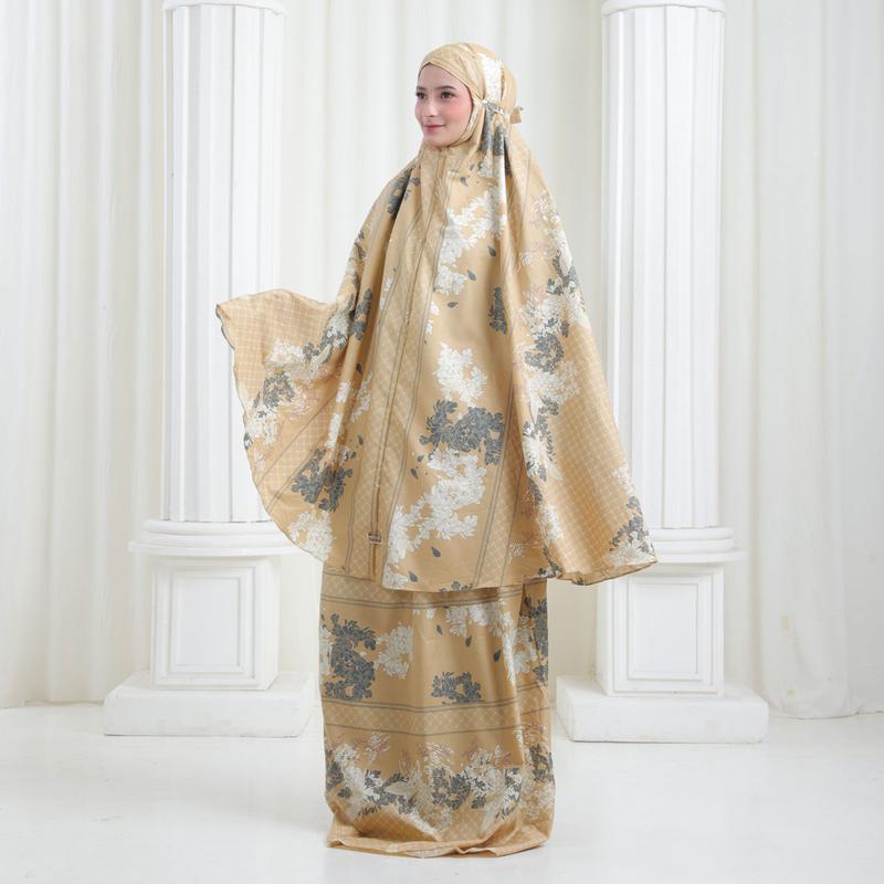 Mukena Travel Dewasa Resleting 2in1 Katun Motif Premium 8