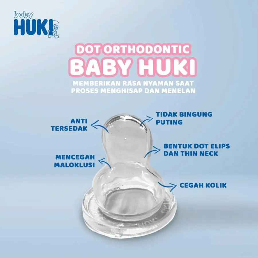 Huki Dot Gepeng Silicone / Dot Bayi Orthodontic Huki