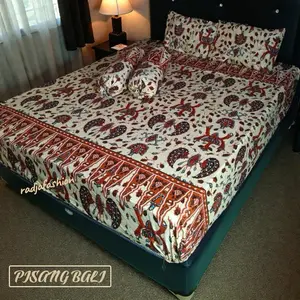 SPREI BATIK UKURAN KOMPLIT Karet sudut Katun Bed