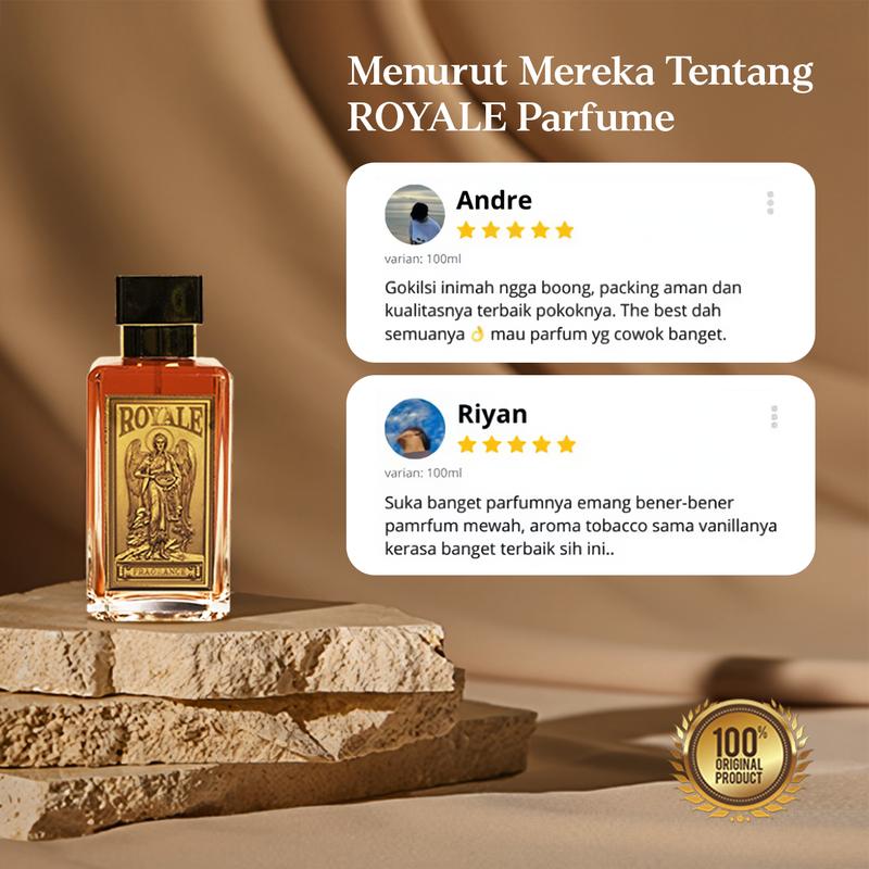 ROYALE FRAGRANCE Extrait De Parfum Wangi Awet Tahan Lama Mewah Maskulin Berkelas 100 ML 6