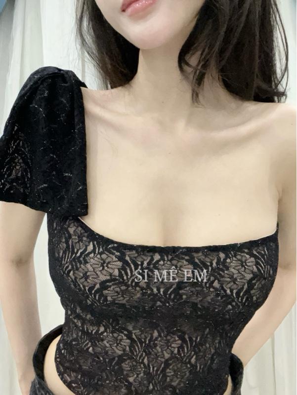 Product Introduction of ÁO LỆCH VAI REN (2 LỚP CÓ LÓT) - SI MÊ EM - ẢNH SHOP CHỤP - Áo nữ 21