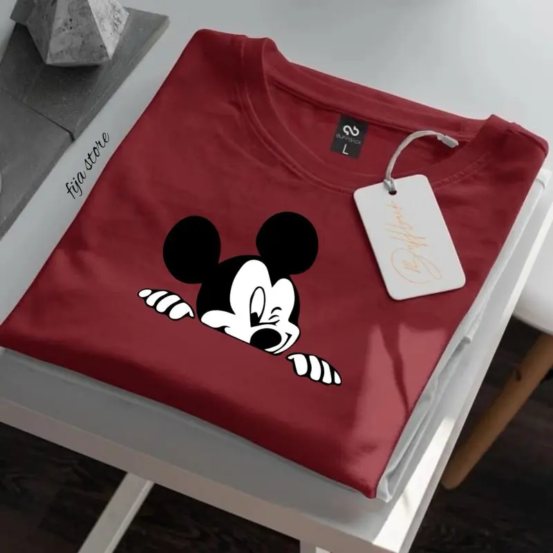 Kaos Branded Fashion Stayle import Kaos Wanita Kaos pria Lengan Pendek Elegan Katun Baju Atasan Polos Distro Oversize Dewasa Motif Panjang Tshirt Cewek Keren Santai 4