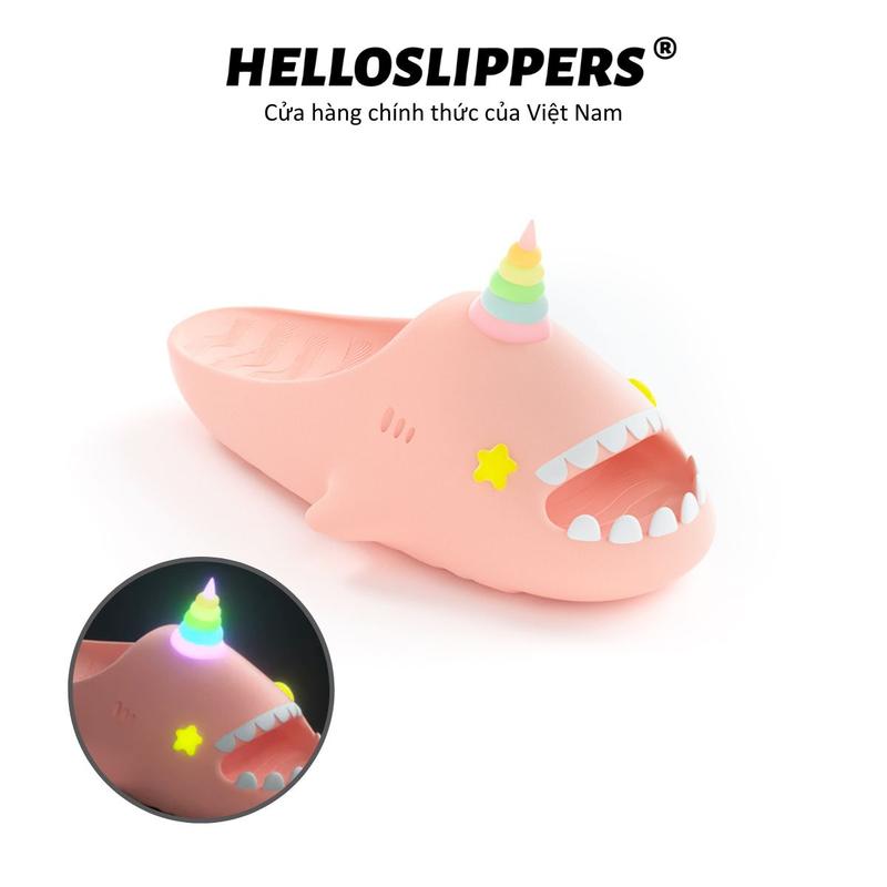 HelloSlippers Sharkicks Pro - Kỳ lân, phát sáng trong bóng tối, dép cá mập, Siêu Mềm, Chất Liệu EVA Thân Thiện Với Môi Trường, Giày Đám Mây Cho Nam Và Nữ, Trong Nhà Và Ngoài Trời