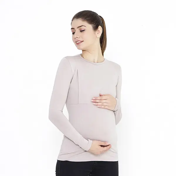 Mamibelle Mira Manset Baju Hamil & Menyusui Lengan Panjang Adem Nyaman Inner Spandex Premium 6
