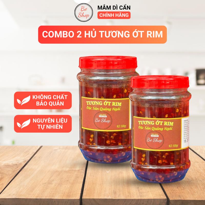1KG COMBO 2 HỦ TƯƠNG ỚT RIM XÀO - ĐẶC SẢN QUẢNG NGÃI cay food Nước Sốt Gia Vị