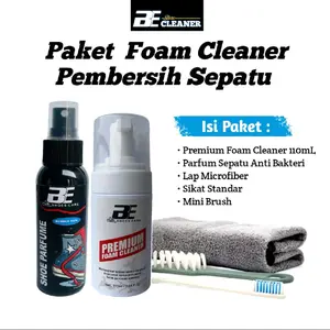 Terlaris No. 1 | PAKET PEMBERSIH SEPATU FOAM CLEANER BUBBLEGUM BY BE SHOES CARE | Instan Foam Cleaner sabun pencuci