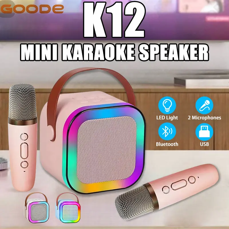 speaker Bluetooth 2mic 1 set karaoke speaker KTV cute wireless cute portable outdoor Audio Smartphone
