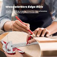 Gambar BEANABELL Penggaris Busur Pertukangan Protractor Pengukur Sudut Stainless Steel Woodworking Edge Ruler Multifungsi - 20inch dari scarlettofficial.id Kota Cimahi 3 Tokopedia