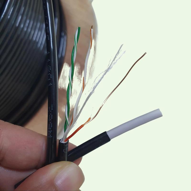Dây cáp mạng Cat5 UTP 4 sợi, bọc cách điện nhựa 2 lớp, màu đen, 500m/cuộn, đường kính lõi 0.5mm, mã HNS-003