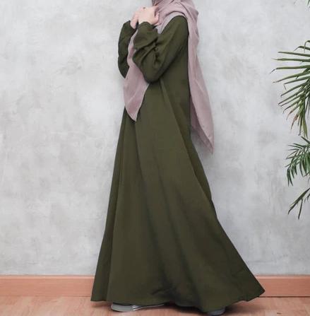 LIVIA  Gamis Polos  Hitam Cringkel airflow lebaran Terbaru 2025 Crinkle Wanita Muslim Nyaman drees  Remaja perempuan Dewasa 4