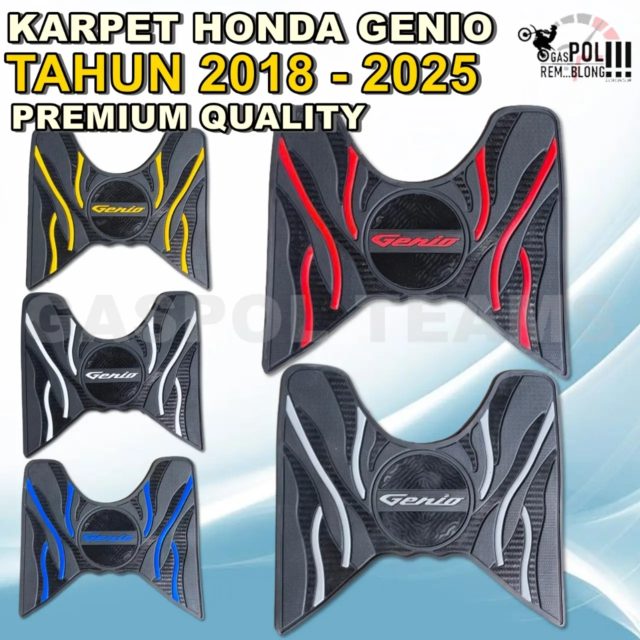 KARPET MOTOR HONDA GENIO 110 ABS ISS ALAS PIJAKAN KAKI BORDES KESET FLOOR MAT FLOORMAT BAHAN TEBAL