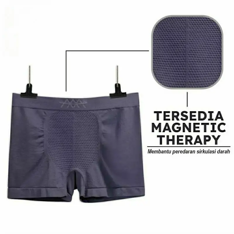 Celana Dalam Pria Boxer 5D Magnetic Therapy Kesehatan 1 Box isi 3 Pcs 6