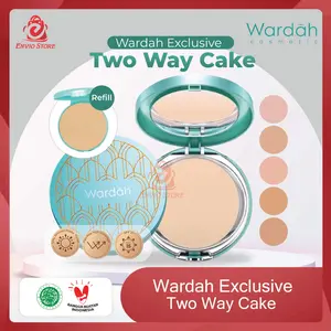 ENVIO - Wardah Exclusive Two Way Cake High Coverage SPF15 12gr - Bedak Padat Wajah By Wardah