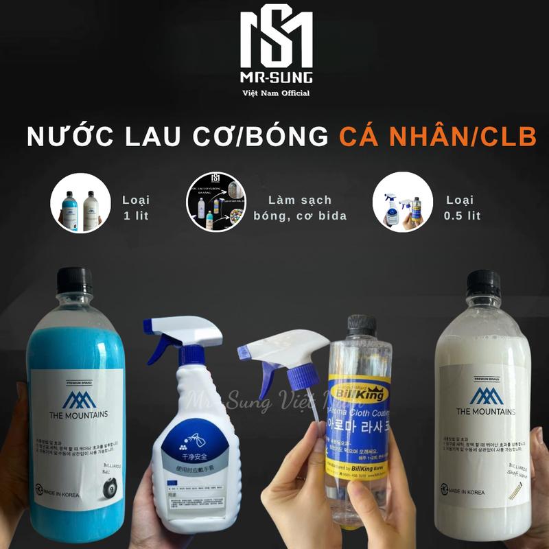 Dung Dịch Lau Bi Bida - Nước Rửa Vệ Sinh Bóng Bi A Hàn Quốc- Chai 500ml/1000ml/2000ml - Dùng được cho máy lau bi - MR SUNG VIỆT NAM