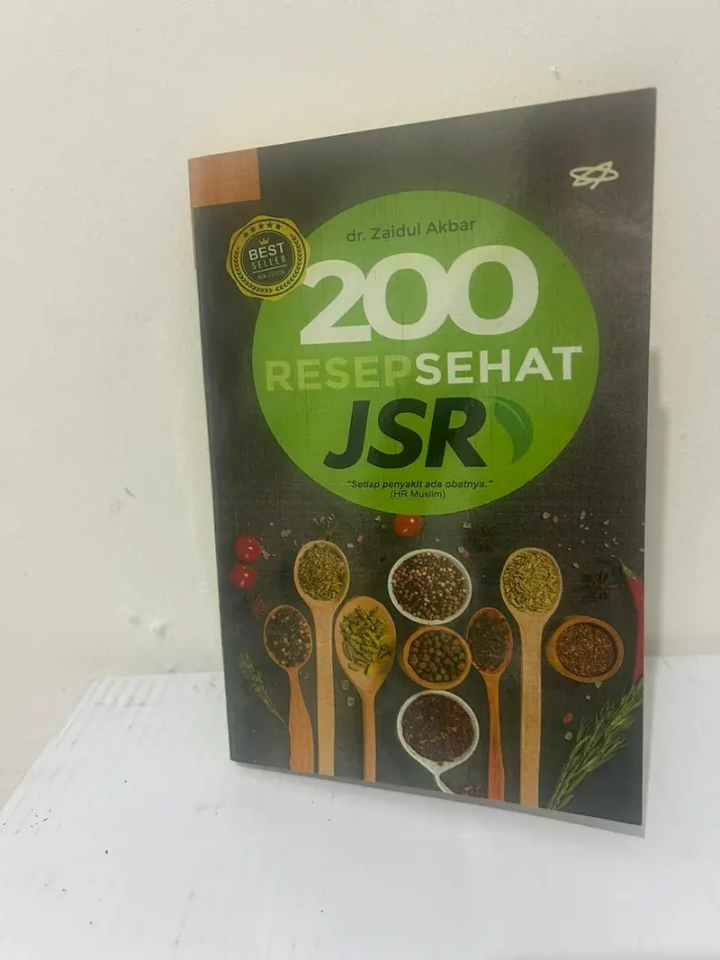 Buku 200 Resep Sehat JSR Hijau dr Zaidul Bahasa Indonesia Regular Edition - Kertas HVS Putih - Paket, Recipes resep chicken katsu