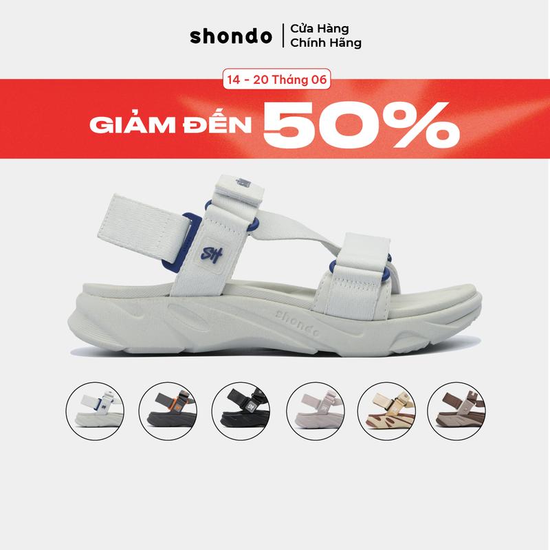 Giày Sandal Nam Nữ F8M Ver 2 Thoải Mái, Nhẹ Êm Shondo Nhiều Màu