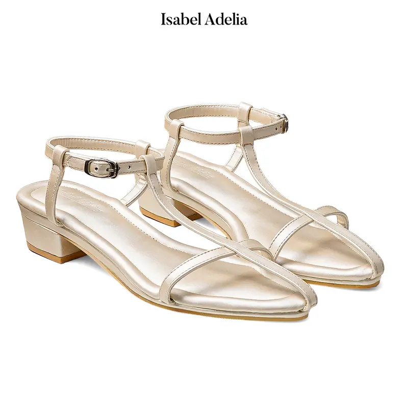 Isabel Adelia TANSY Heels Tali Wanita Sepatu Kondangan Elegan Hak Tahu 3 cm Kekinian Korean Style 0