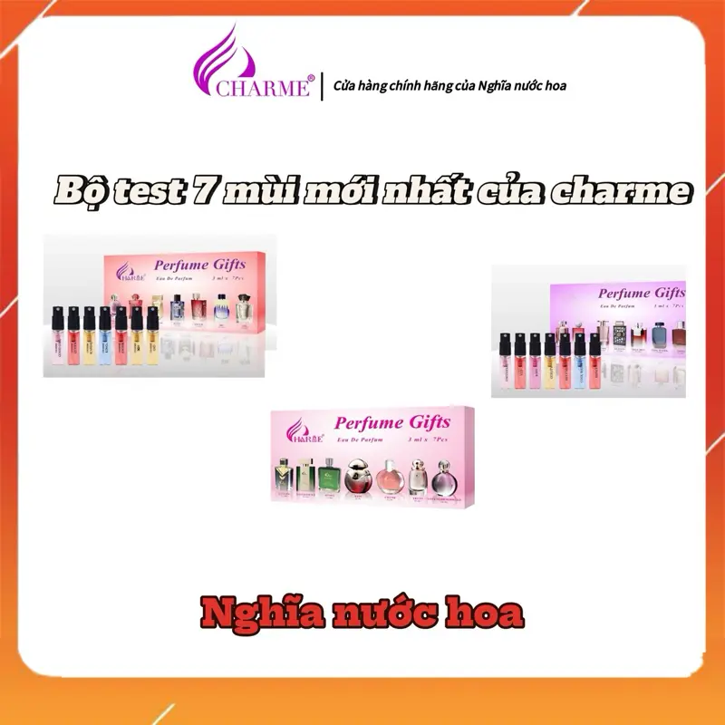 BỘ TEST 7 MÙI MỚI NHẤT CỦA CHARME 2024 - (Mỗi ống 3ml dạng xịt)