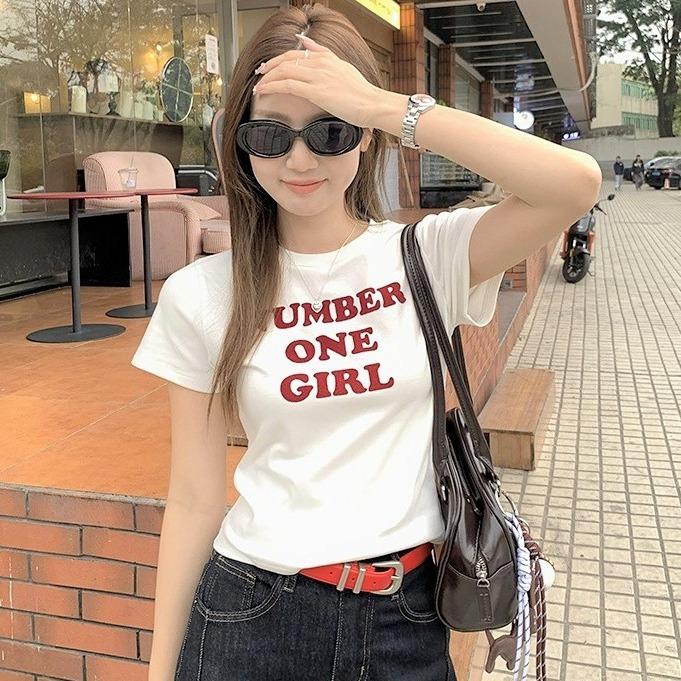 Áo thun nữ Number one girl 3 màu peonyb - Baby tee dáng ôm body kiểu hotgirl bánh bèo hàn quốc đẹp oversize bigsize