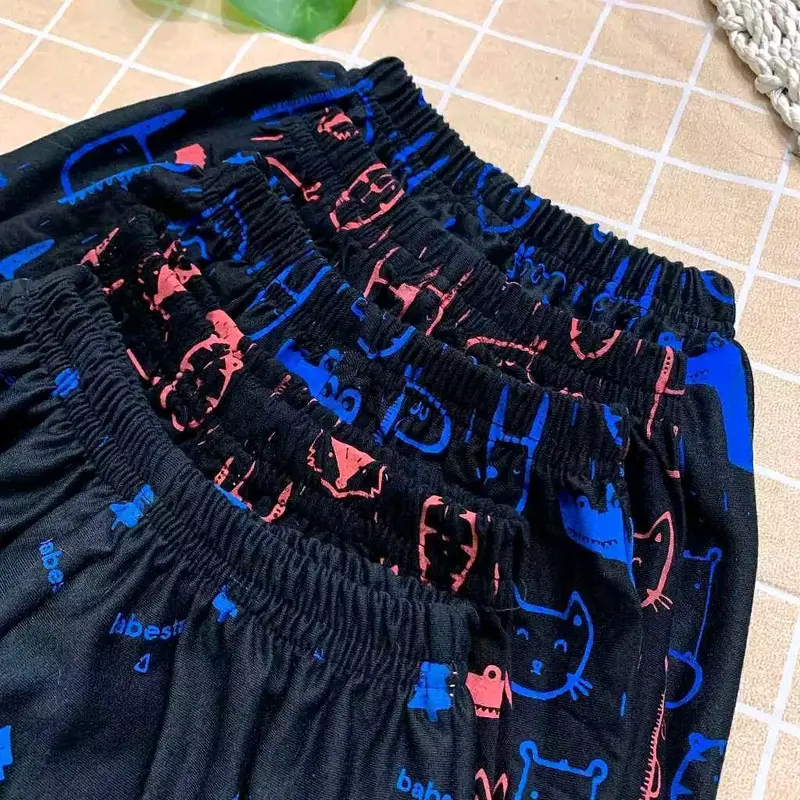 5pcs celana pendek anak kolor harian santai bahan katun usia 1 - 12 Tahun 3