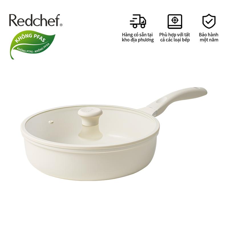 Redchef Star Series Chảo Chống Dính Ceramic  26/28/30cm Có Nắp  Không PFAS/PTFE/PFOA  Dùng được cho mọi bếp