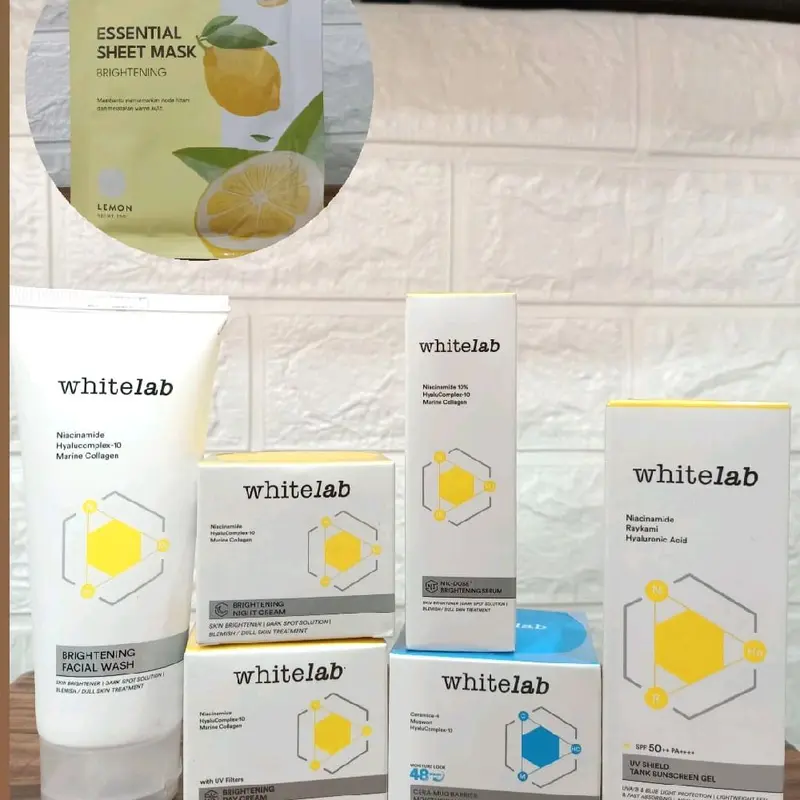 Paket Skincare Whitelab Brightening 01| Free SheetMask 0