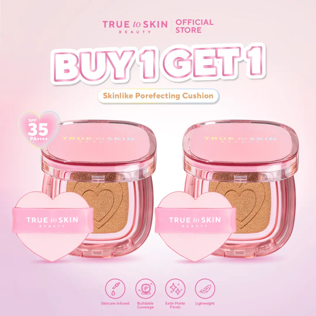 [B1G1] True to Skin - Skinlike Porefecting Cushion SPF 35PA+++ Cover Cushion Medium to High