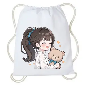 Tas Serut Lucu - Stringbag Olahraga Sekolah Travel Wanita