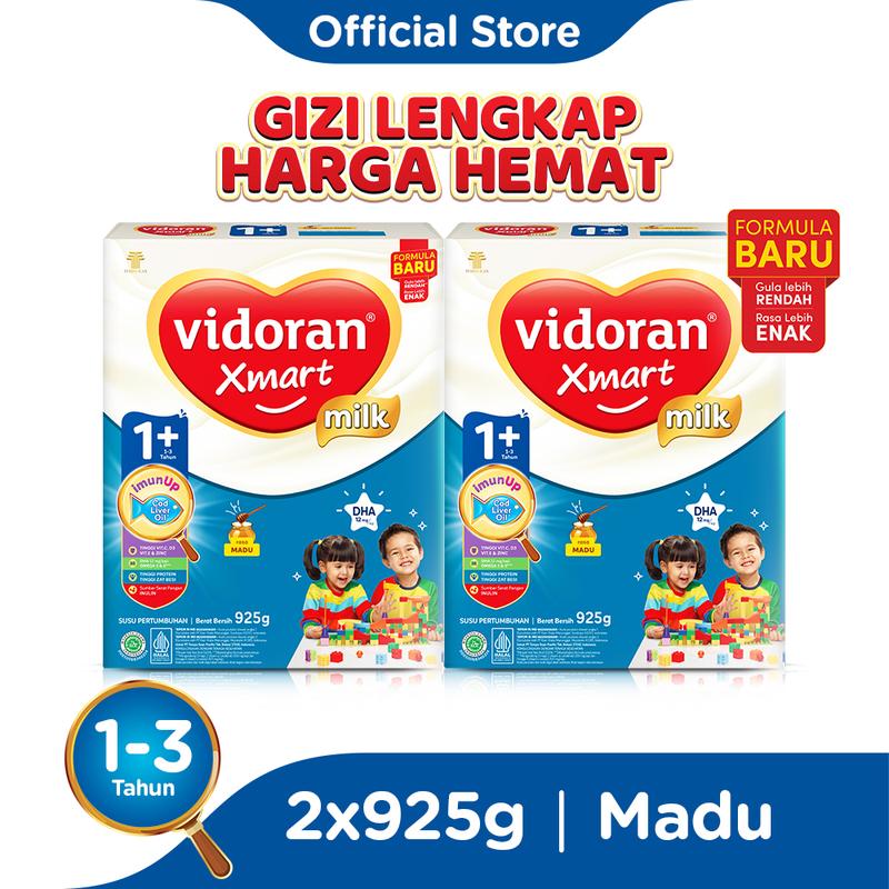 Vidoran Xmart 1+ Susu Pertumbuhan All Variant [925 G/2 Box] - Bubuk (Exp : 01.2026) 0