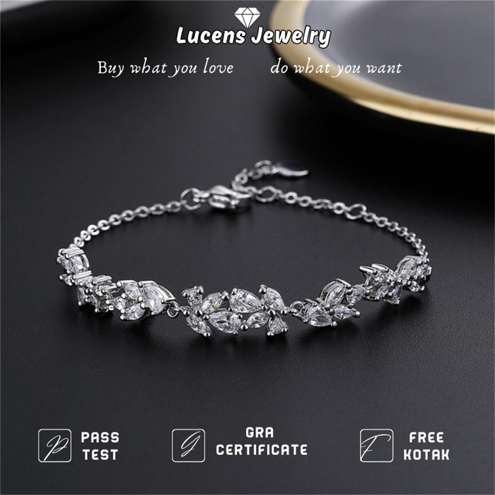 Gelang Wanita Titanium Asli ORI Bracelets Aesthetic Anti Karat Luntur Wanita Desain Klasik Elegan Hadiah Free Box